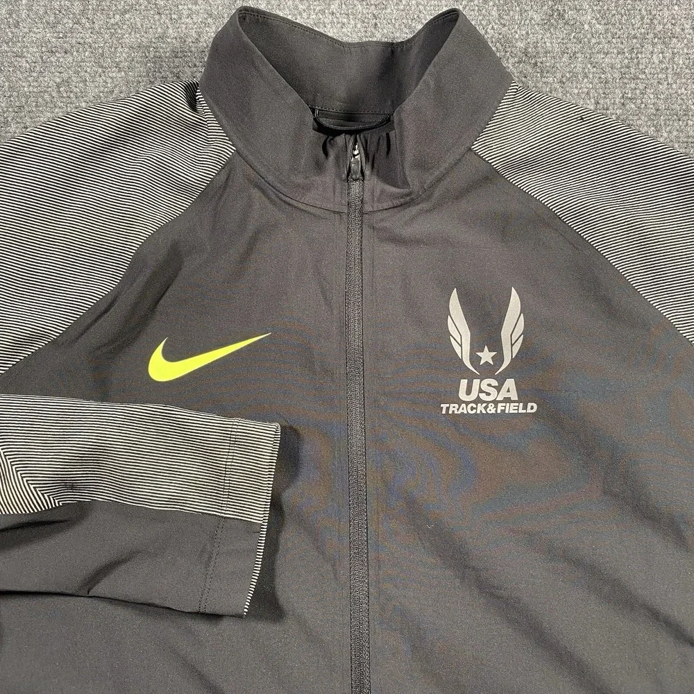 Nike Team USA Track & Field Podium Jacket Womens Size XL 2016 Running Reflective - Picture 1 of 10